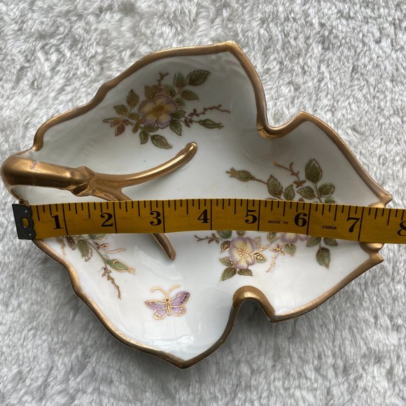 Vintage Ardalt Lenwile Hand Painted Lemon Server Nut Candy Trinket Dish Catchall - Picture 8 of 11